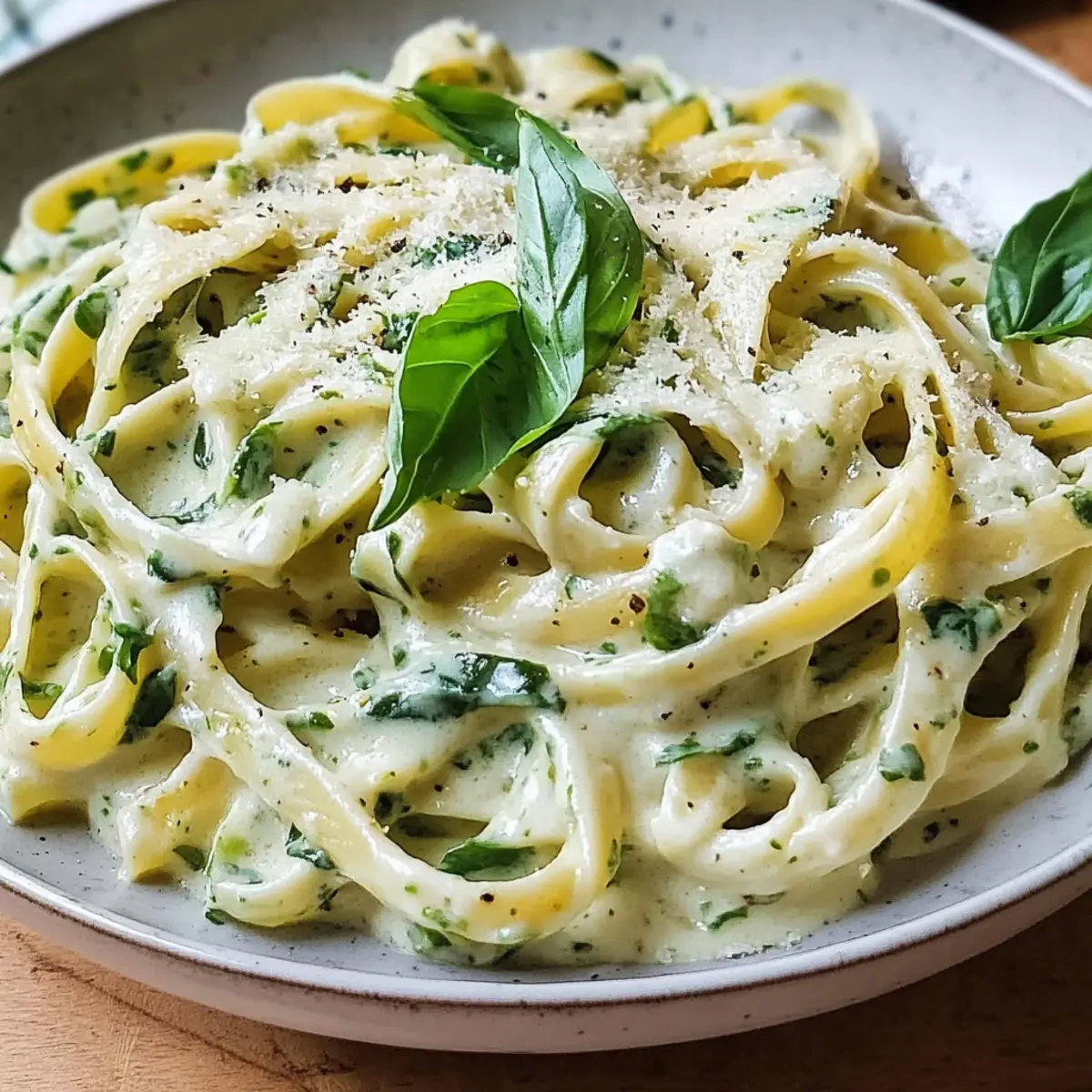 Pasta in cremiger Bärlauch Soße einfach selber machen